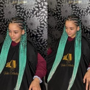 Fullani braids enfant sur cheveux lisses