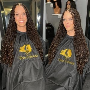 Goddess braids sur cheveux lisses